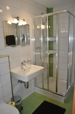Ein Badezimmer in der Unterkunft Haashof
