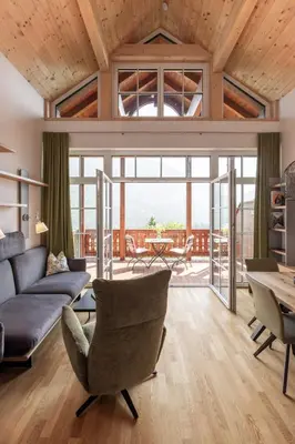 Ein Sitzbereich in der Unterkunft Dachstein Residenzen