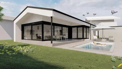 Der Swimmingpool an oder in der Nähe von Bungalow KONI