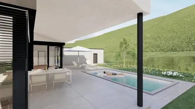 Der Swimmingpool an oder in der Nähe von Bungalow KONI