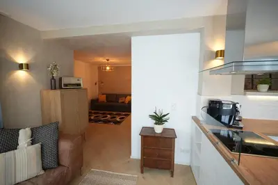 Küche/Küchenzeile in der Unterkunft Appartement Am-Wildpfad