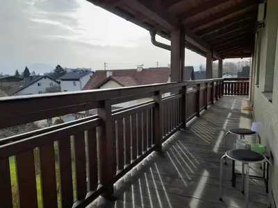 Ein Balkon oder eine Terrasse in der Unterkunft Wohnung See-Vielfalt Raumüberlassung siehe Text zur Unterkunft