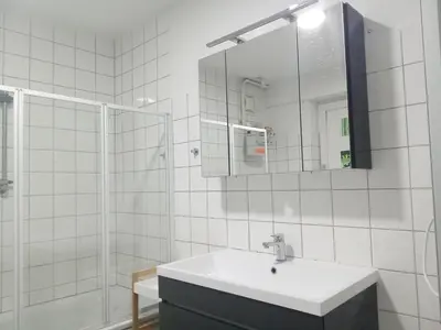 Ein Badezimmer in der Unterkunft Wohnung See-Vielfalt Raumüberlassung siehe Text zur Unterkunft