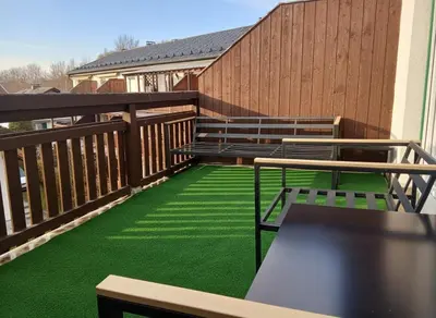 Ein Balkon oder eine Terrasse in der Unterkunft Wohnung See-Vielfalt Raumüberlassung siehe Text zur Unterkunft