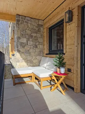 Ein Balkon oder eine Terrasse in der Unterkunft Lake View Lodge
