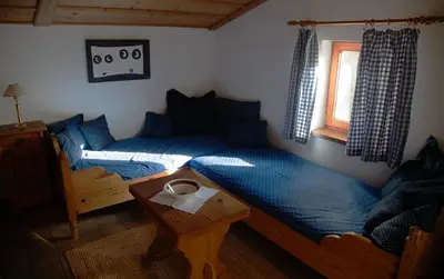 Ein Bett oder Betten in einem Zimmer der Unterkunft Apartment with fireplace in Altenmarkt