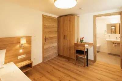Ein Bett oder Betten in einem Zimmer der Unterkunft Landhaus im Feld