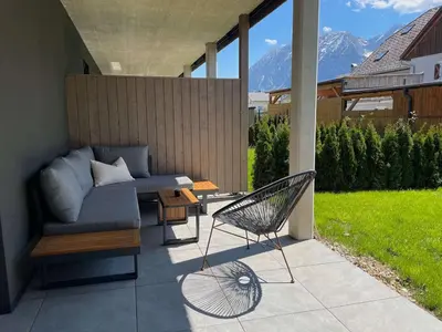 Ein allgemeiner Bergblick oder ein Berglick von der Ferienwohnung aus