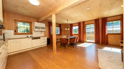Küche/Küchenzeile in der Unterkunft Chalets am Loser by Landluft