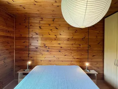 Ein Bett oder Betten in einem Zimmer der Unterkunft HIASN Haus