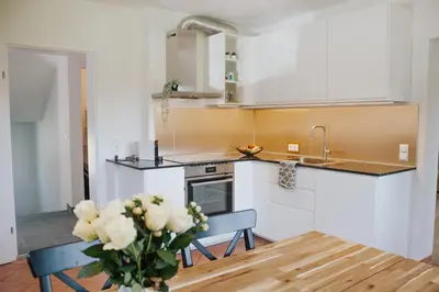Küche/Küchenzeile in der Unterkunft Appartement Christls Taurachblick