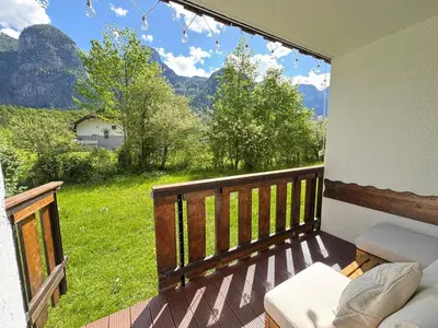 Ein allgemeiner Bergblick oder ein Berglick von der Ferienwohnung aus