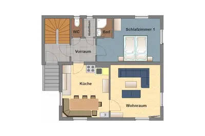 Grundriss der Unterkunft Ferienhaus Hermann