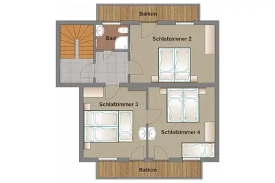 Grundriss der Unterkunft Ferienhaus Hermann