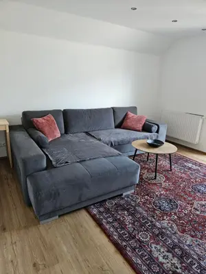 Ein Sitzbereich in der Unterkunft Appartement Traunsteinblick