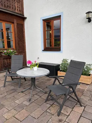 Ein Patio oder anderer Außenbereich in der Unterkunft Ferienwohnung Zinkenblick