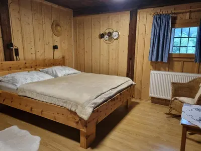 Ein Bett oder Betten in einem Zimmer der Unterkunft Ferienchalet Murau Blick