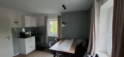Küche/Küchenzeile in der Unterkunft Ferienwohnung Haus Lisa