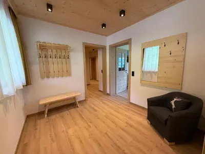 Ein Sitzbereich in der Unterkunft Naturchalet Forster