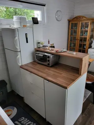Küche/Küchenzeile in der Unterkunft Tiny House im Kremstal