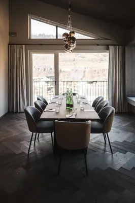 Ein Sitzbereich in der Unterkunft Alpine Boutique Hotel wollée