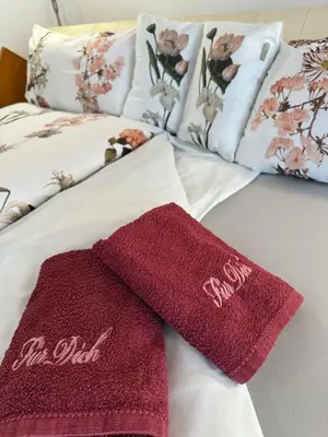Ein Bett oder Betten in einem Zimmer der Unterkunft Komfortzimmer