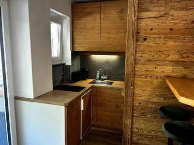 Küche/Küchenzeile in der Unterkunft Kitz-Studio