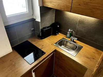 Küche/Küchenzeile in der Unterkunft Kitz-Studio