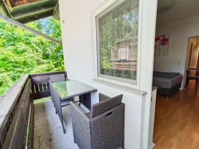 Ein Sitzbereich in der Unterkunft Traunsee Apartment