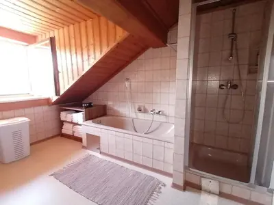 Ein Badezimmer in der Unterkunft Ferienwohnung am Bauernhof Koa