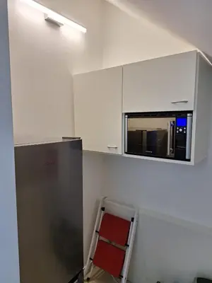 Küche/Küchenzeile in der Unterkunft Ferienwohnung Kampesberg