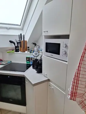 Küche/Küchenzeile in der Unterkunft Ferienwohnung Kampesberg