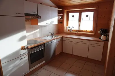 Küche/Küchenzeile in der Unterkunft Apartment Zehentmoar