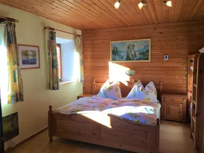 Ein Bett oder Betten in einem Zimmer der Unterkunft Farmhouse in St Johann im Pongau with Sauna