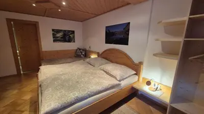 Ein Bett oder Betten in einem Zimmer der Unterkunft Appartement Bergblick