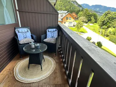 Ein allgemeiner Bergblick oder ein Berglick von der Ferienwohnung aus