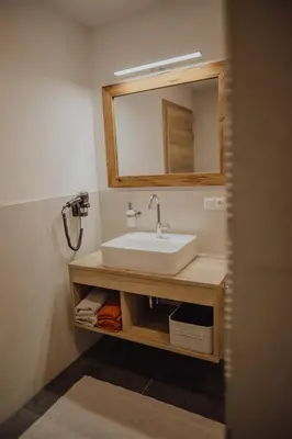 Ein Badezimmer in der Unterkunft Klinglerbauer