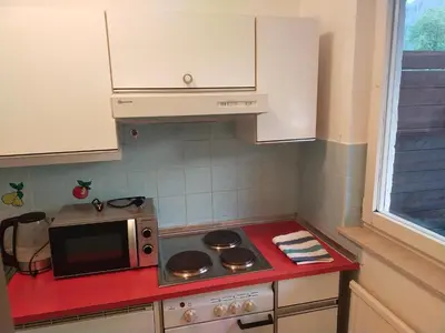 Küche/Küchenzeile in der Unterkunft Spa Apartment in den Alpen