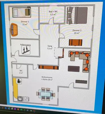 Grundriss der Unterkunft Ferienhaus Fuchsbau Hohentauern