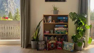 Die Bibliothek in der Ferienwohnung