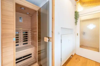 Ein Badezimmer in der Unterkunft Die große Hoamat