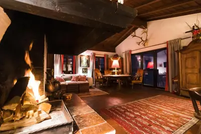 Ein Sitzbereich in der Unterkunft Clary Haus