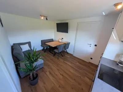 Küche/Küchenzeile in der Unterkunft Ferienwohnung am Bauernhof, Seeblick, Bergpanorama