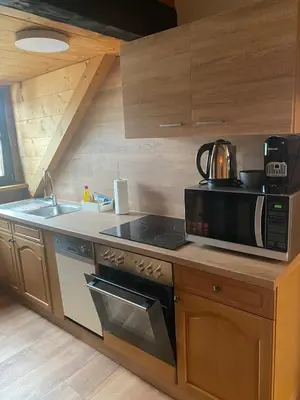 Küche/Küchenzeile in der Unterkunft Apartment Sölktäler