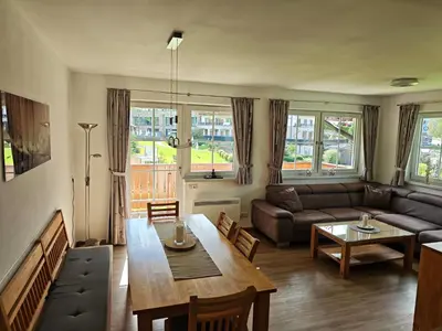 Ein Sitzbereich in der Unterkunft Residenz Monica Top 5