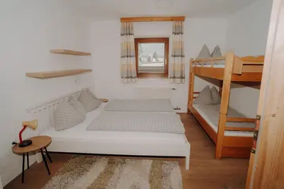 Ein Bett oder Betten in einem Zimmer der Unterkunft Stöckelwohnung, Ferien im Grünen