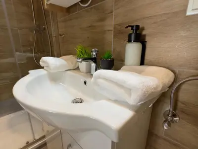 Ein Badezimmer in der Unterkunft Mittelpunkt Aussee