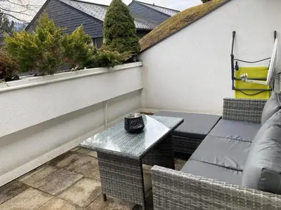 Ein Sitzbereich in der Unterkunft Apartment Alpenglanz