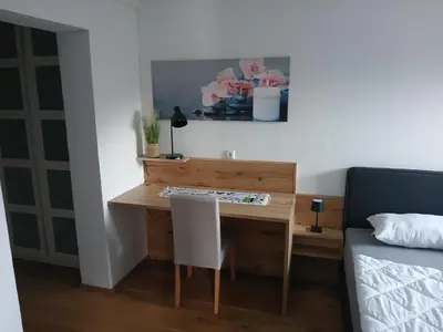 Ein Sitzbereich in der Unterkunft Ferienwohnung Obergraben