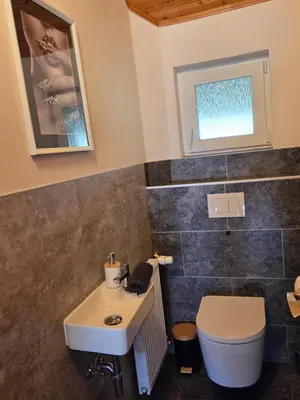 Ein Badezimmer in der Unterkunft Ferienhaus DaPfusterer